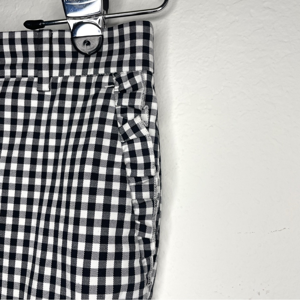Ann Taylor The Gingham Crop Pant Black and White - Picture 3 of 9